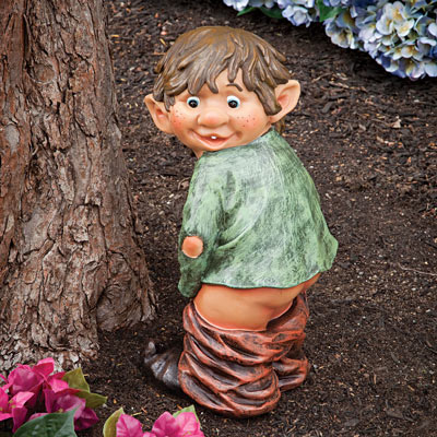 Surprised Garden Elf Sculpture