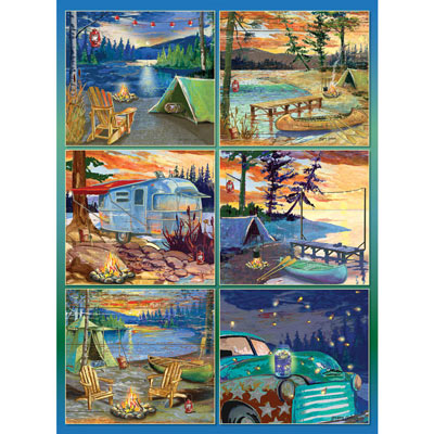 Camping Fun Quilt 1000 Piece Jigsaw Puzzle
