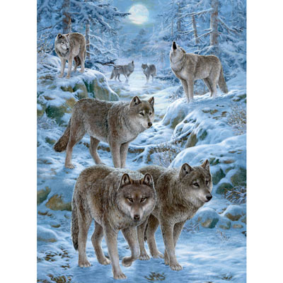 Winter Wolf Pack 300 Large Piece Jigsaw Puzzle