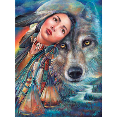 Dream Of The Wolf Maiden 500 Piece Jigsaw Puzzle