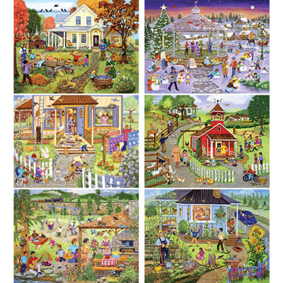 Set of 6: Sandy Rusinko 500 Piece Jigsaw Puzzles