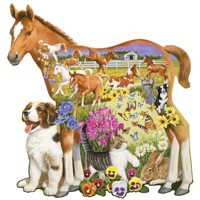 Pony And Pals 300 Large Piece Shaped Jigsaw Puzzle
