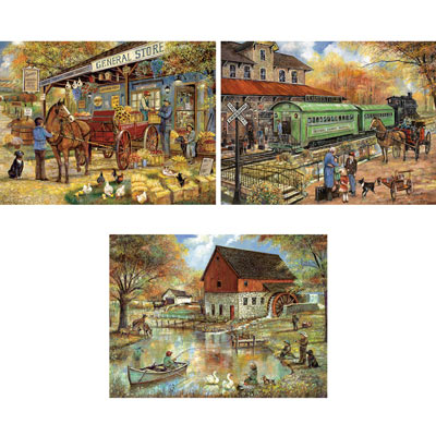 Set of 3 Pre-Boxed: Ruane Manning 500 Piece Jigsaw Puzzles