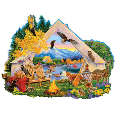 Campfire Memories 750 Piece Shaped Jigsaw Puzzle