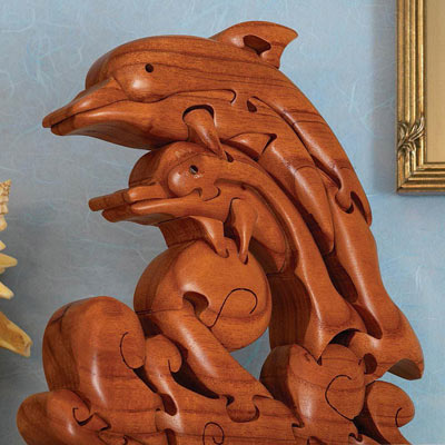 Dolphin Wave Wooden Puzzle