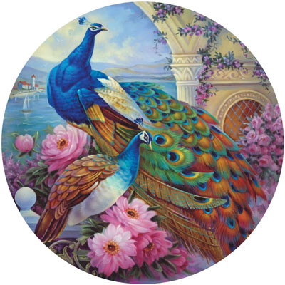 Marvelous Garden 300 Large Piece Round Jigsaw Puzzle