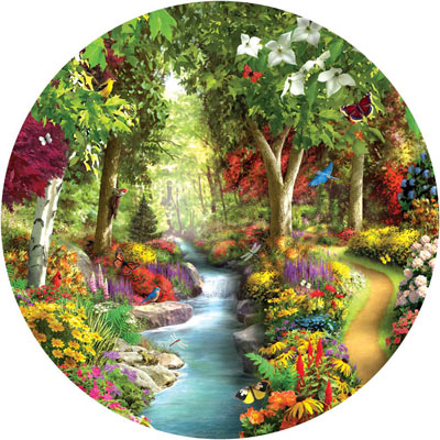 Morning Daydream 300 Large Piece Round Jigsaw Puzzle