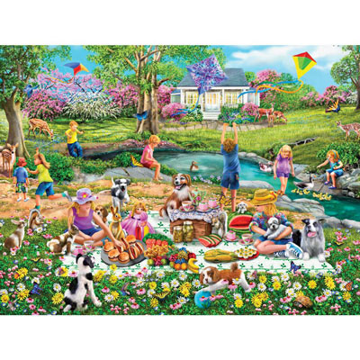 Meadow Picnic 300 Large Piece Jigsaw Puzzle