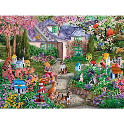 Birdhouse Garden 300 Large Piece Jigsaw Puzzle