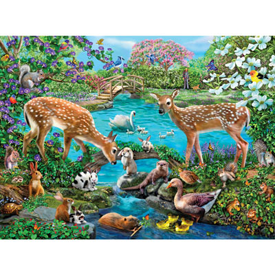 Friendly Clearing 300 Large Piece Jigsaw Puzzle