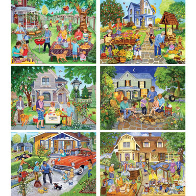 Set of 6: Sandy Rusinko 300 Large Piece Jigsaw Puzzles