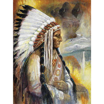 Spirit Of The Sioux Nation 300 Large Piece Jigsaw Puzzle
