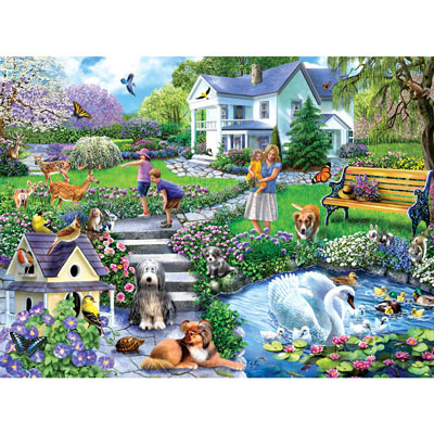 Lily Pond 300 Large Piece Jigsaw Puzzle