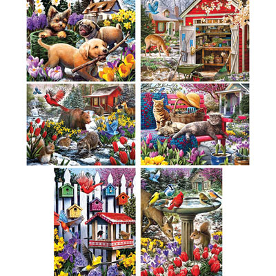 Set of 6: Larry Jones 500 Piece Jigsaw Puzzles