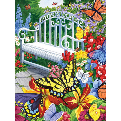 Garden Full Of Butterflies 500 Piece Jigsaw Puzzle