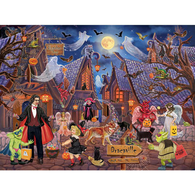 Haunted Halloween Village 300 Large Piece Jigsaw Puzzle