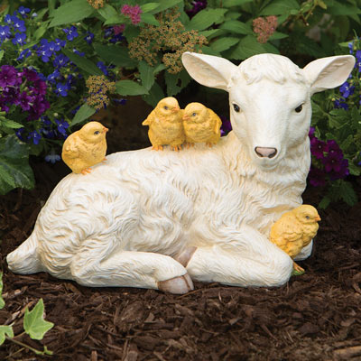 Baby Lamb And Chicks