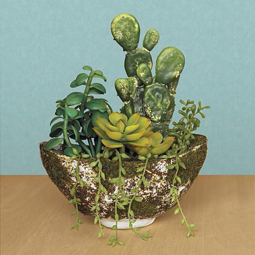 Deluxe Faux Succulent Garden