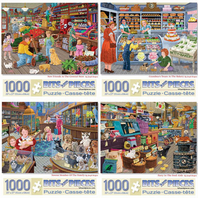 Set of 4: Joseph Burgess 1000 Piece Jigsaw Puzzles
