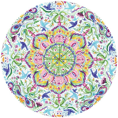 Blue Bird Kaleidoscope 300 Large Piece Round Jigsaw Puzzle