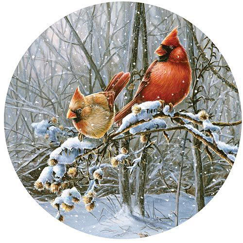Snow Fire 300 Large Piece Round Jigsaw Puzzle