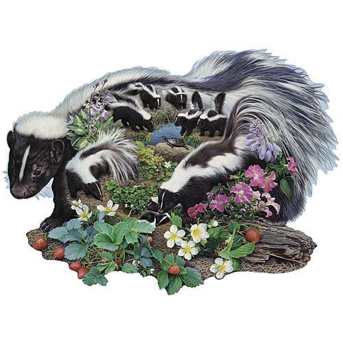 Wandering From The Den Skunk 300 Large Piece Shaped Jigsaw Puzzle