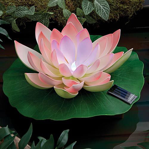 Glowing Water Lily Solar Pond Light