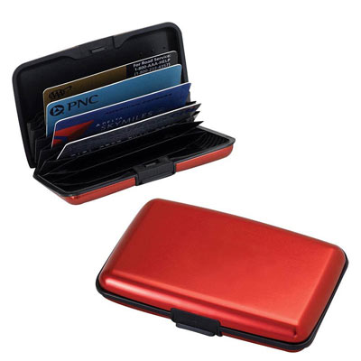 Aluminum Case Wallet- Red