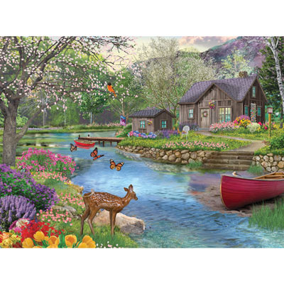 Spring Cabin 1000 Piece Jigsaw Puzzle