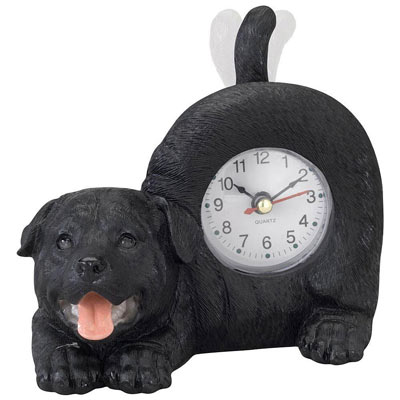 Tail Wagging Labrador Retriever Clock