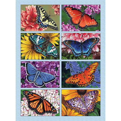 Butterflies And Blooms 300 Large Piece Jigsaw Puzzle