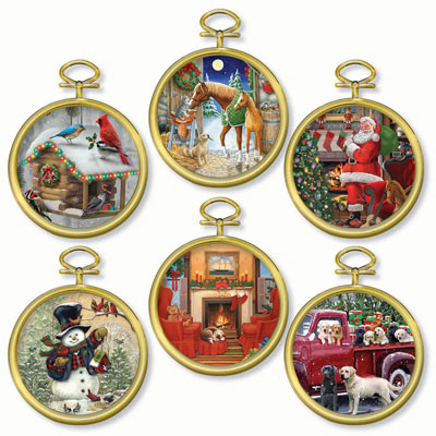 Framed Mini Christmas Ornament Puzzles