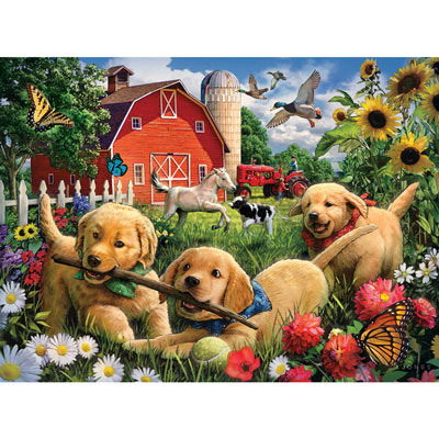Farmyard Pups 300 Large Piece Jigsaw Puzzle