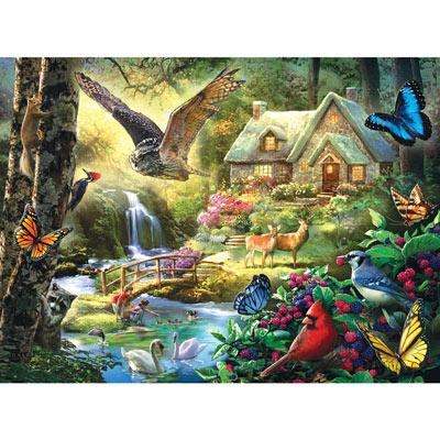 Forest Cottage 1000 Piece Jigsaw Puzzle