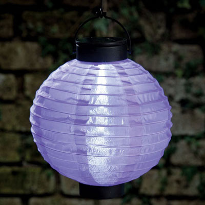 Purple-Solar Outdoor Oriental Garden Lantern