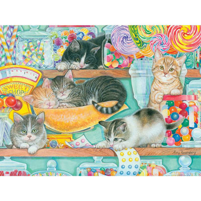Candy Shop Kittens 500 Large Piece Jigsaw Puzzle