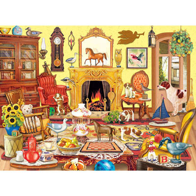 Puppies Come To Tea 300 Large Piece Jigsaw Puzzle