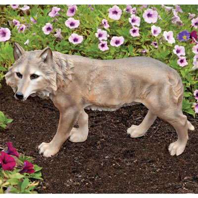 Grey Wolf Sculpture