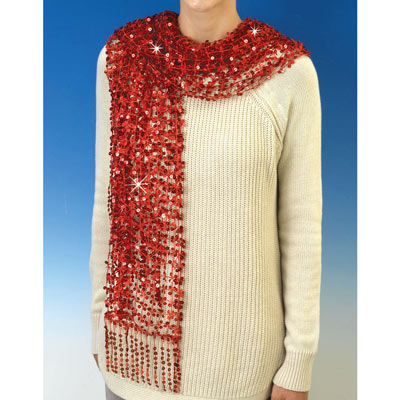 Red Sequined Scarf