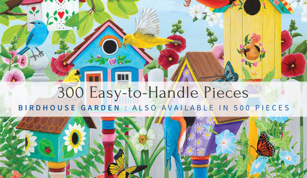 Birdhouse Garden 300 Large Piece Jigsaw Puzzle