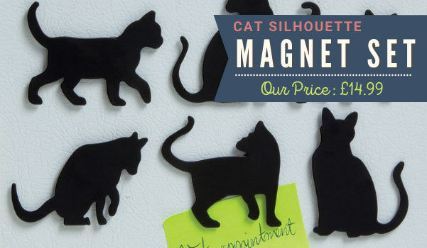 Cat Silhouette Magnet Set