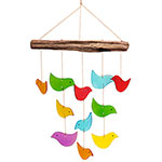 Recycled Glass Bird Wind Chime