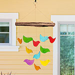 Recycled Glass Bird Wind Chime