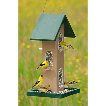 Earth Tone Birdfeeder with seed tray | Breck's Birding | Breck's