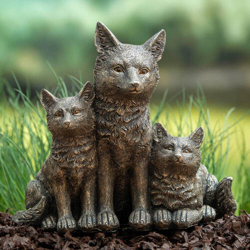 Fox Family Statue