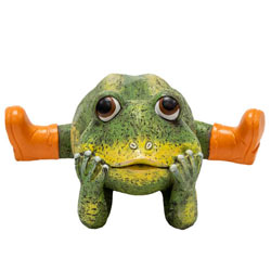 Funny Frog Statue - 1 Per Package | Garden Essentials