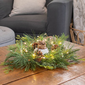 Lighted Table Wreath
