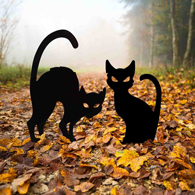 Cat Silhouette Yard Stakes