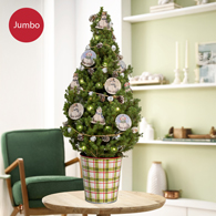 Jumbo Frosty's Friends Potted Spruce Tree - Predecorated