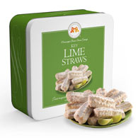 Key Lime Shortbread Straws